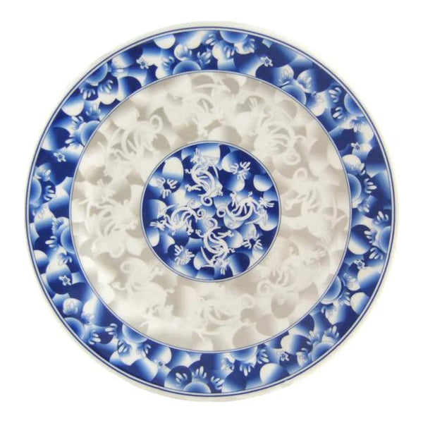 Thunder Group 1016DL Blue Dragon 15-1/2" Melamine Round Plate, Pack of 12