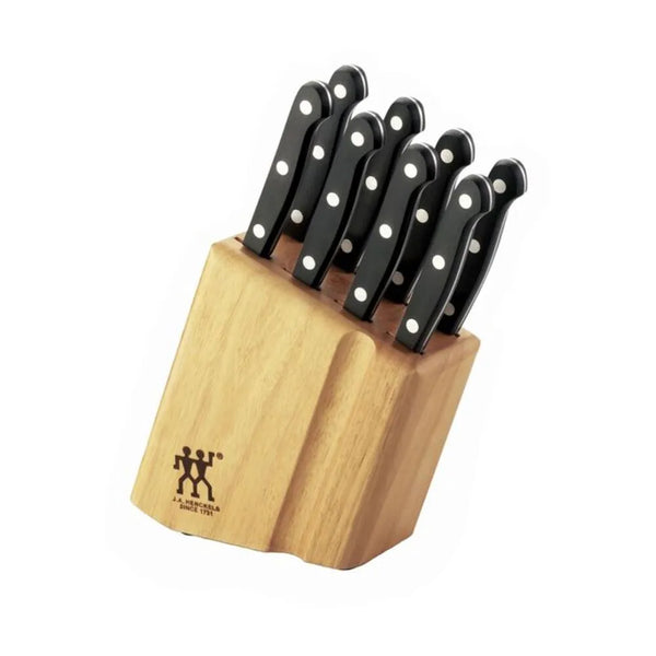 Zwilling 1019396 Gourmet 9 Piece Steak Knife Set with Wood Block