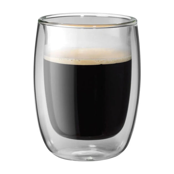 Zwilling 1019454 Sorrento 6.7 Oz Double Wall Coffee Glass, 200 ml, 2 Pcs