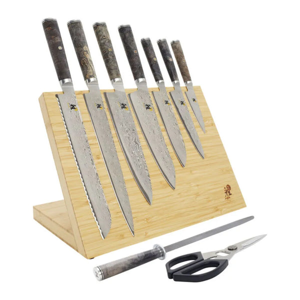 Miyabi 1019777 Black 10 Piece Knife Set with Magnetic Wood Easel