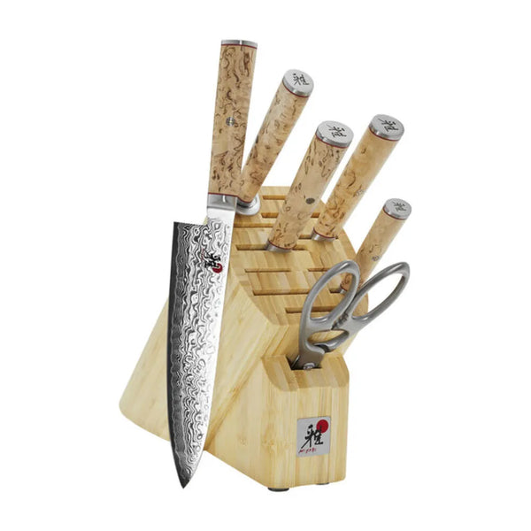 Miyabi 1020080 Birchwood 7 Piece Knife Set with Bamboo Block