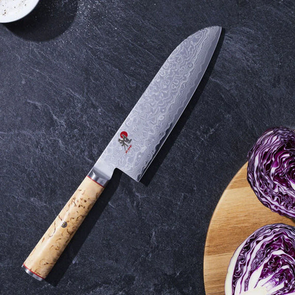 Miyabi 1020093 7" Santoku Knife with Birchwood Handle