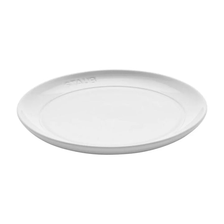 Staub 1021460 Ceramic 10.2" Dinner Plate Set, White, 4 Piece