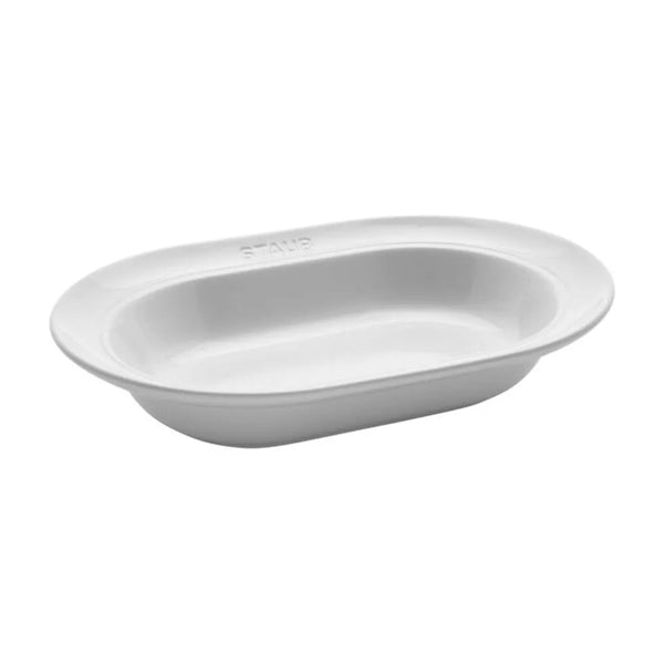 Staub 1021471 Ceramic Dinnerware 10" Oval Serving Dish, White