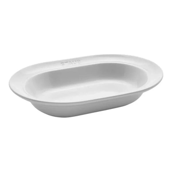 Staub 1021471 Ceramic Dinnerware 10" Oval Serving Dish, White