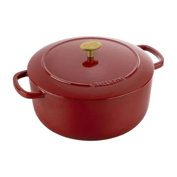 Ballarini 1023095 Bellamonte Cast Iron 5.75-qt Round Dutch Oven, Pomodoro Red