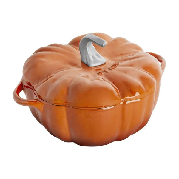 Staub 1024000 Cast Iron 3.5-qt Pumpkin Dutch Oven with Stainless Knob, Burnt Orange