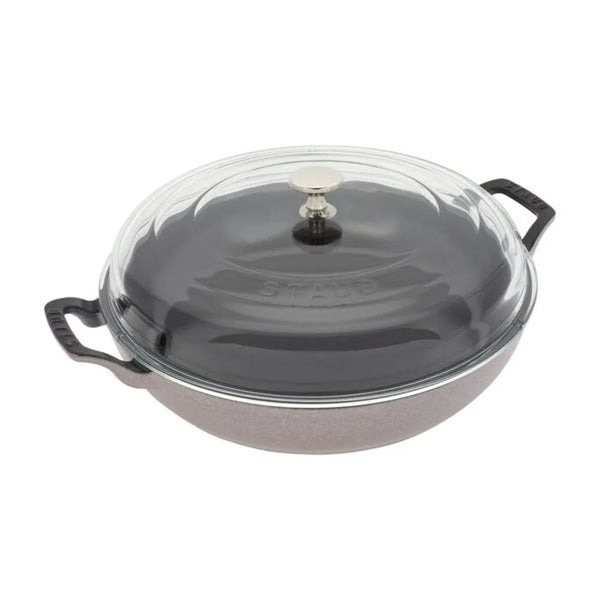 Staub 1024285 Cast Iron 3.5-qt Braiser with Glass Lid, Lilac