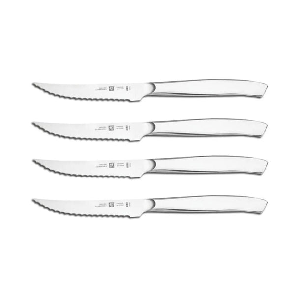 Zwilling 1024339 Steak Sets 4 Piece Stainless Steel Serrated Mignon Steak Knife Set