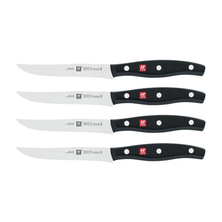 Zwilling 1024702 4 Piece Steak Knife with Black Plastic Handle