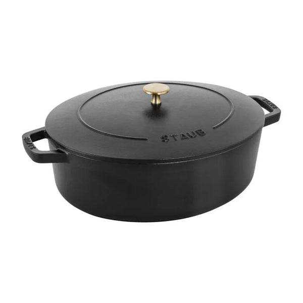 Staub 1027848 Cast Iron 6.25qt Oval Dutch Ovens, Black