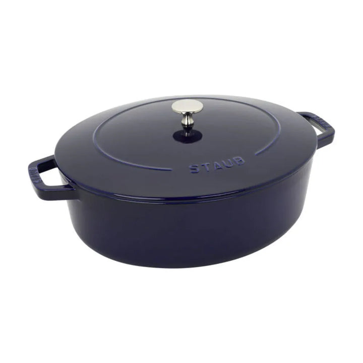 Staub 1029436 Cast Iron 6.25q Oval Dutch Oven, Dark Blue