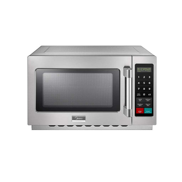 Midea 1034N1A 21.75"  Commercial Microwave Oven with Push Button Control, Stainless Steel, 120v/1ph, 1000W, 1.2 cu. ft.