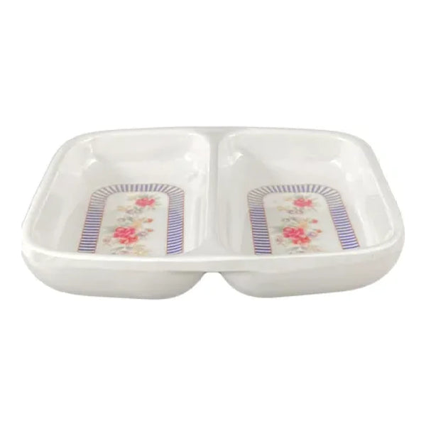 Thunder Group 1102AR Rose 2 oz Melamine Twin Sauce Dish, Pack of 12