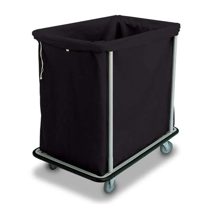 Forbes Industries 1112 38.50" Laundry Cart, H.D. Cloth Bag in Black, 12-Bushel, 4" Gray Wheels