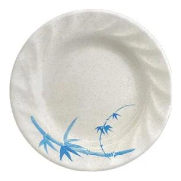 Thunder Group 1206BB Blue Bamboo 6" Melamine Curved Rim Plate, Pack of 12