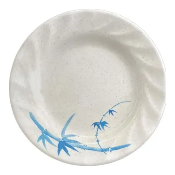 Thunder Group 1206BB Blue Bamboo 6" Melamine Curved Rim Plate, Pack of 12