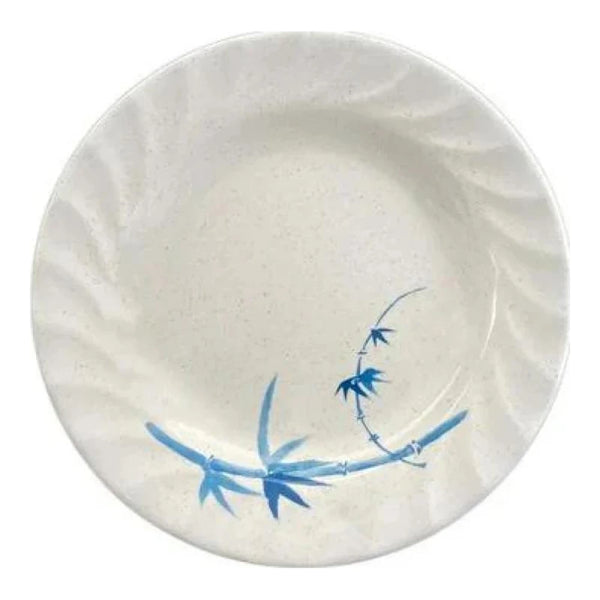 Thunder Group 1209BB Blue Bamboo 9-1/4" Melamine Curved Rim Plate, Pack of 12