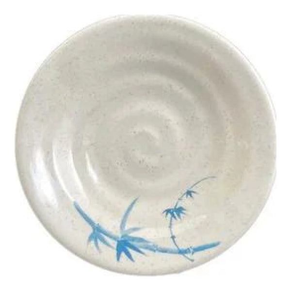 Thunder Group 1350BB Blue Bamboo 5-1/8" Melamine Soup Plate, Pack of 12