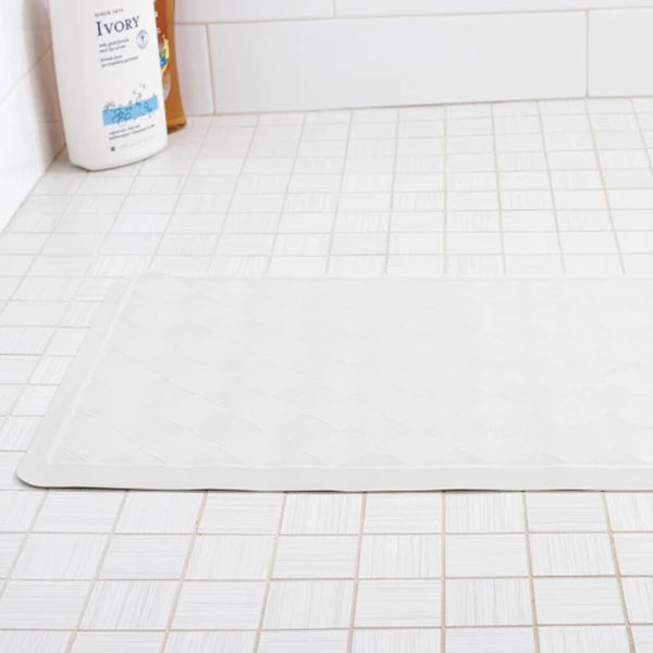 Hospitality 1 Source 1422BM-WH Rubber 22" x 14" Bath Mat — White Case Pack of 24 Pieces