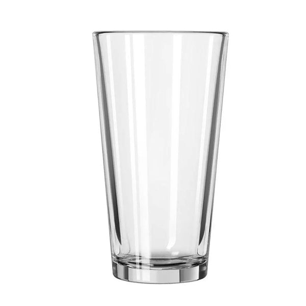 Libbey 15385 16 oz. Restaurant Basics Customizable Rim Tempered Tall Mixing Glass / Pint Glass - Case of 24 Pcs