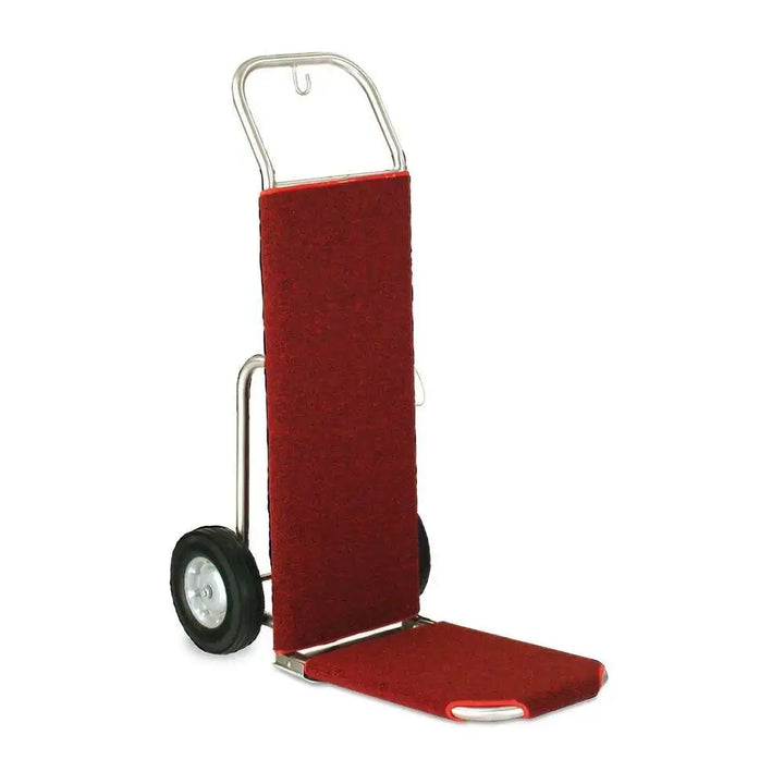 Forbes Industries 1550 24" Standard Handtruck, Brushed Stainless Steel, Black 10” Zero-Pressure Wheels