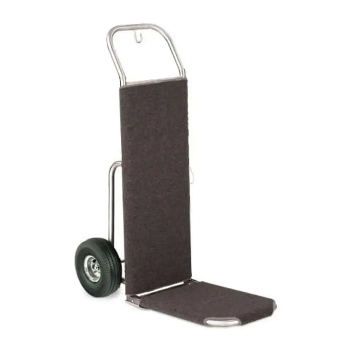 Forbes Industries 1552-CK 24" Standard Handtruck, Brushed Stainless Steel, 10” Black Pneumatic Wheels