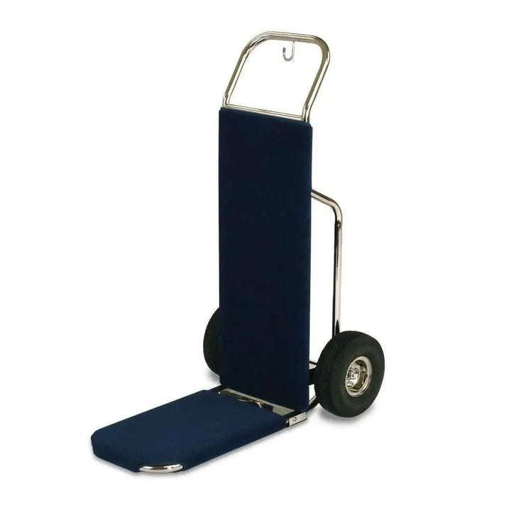 Forbes Industries 1555-CK-PS 23.5" Bellman's Hand Truck, Wrap Around Carpet Kit, 10" Black Pneumatic Wheels - The Horecastore