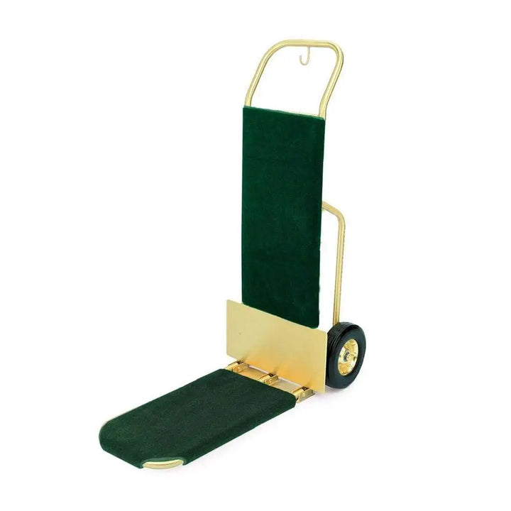 Forbes Industries 1566-CK 29" Deluxe Handtruck, Brushed Brass, 10” black pneumatic wheels - The Horecastore