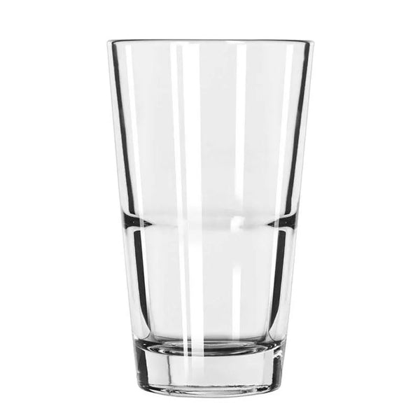 Libbey 15789 14 oz. Restaurant Basics Customizable Rim Tempered Stackable Mixing Glass - Case of 24 Pcs