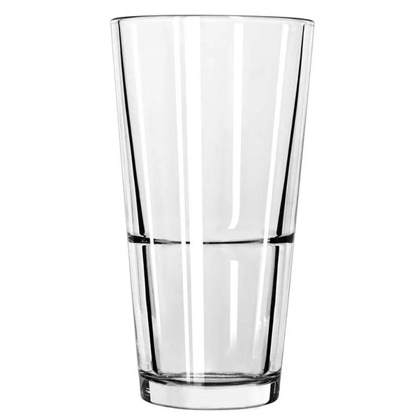 Libbey 15791 20 oz. Restaurant Basics Customizable Rim Tempered Stackable Mixing Glass - Case of 24 Pcs