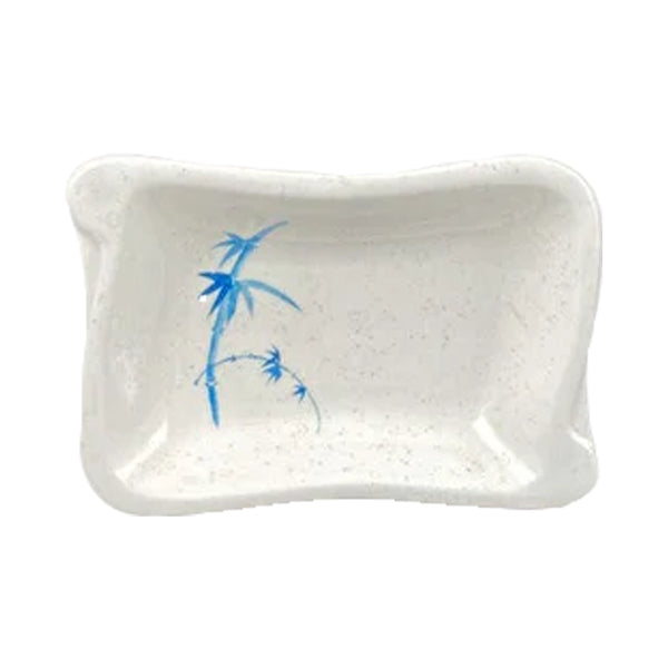 Thunder Group 1607BB Blue Bamboo 2 oz Wavy Shape Sauce Dish, Pack of 12