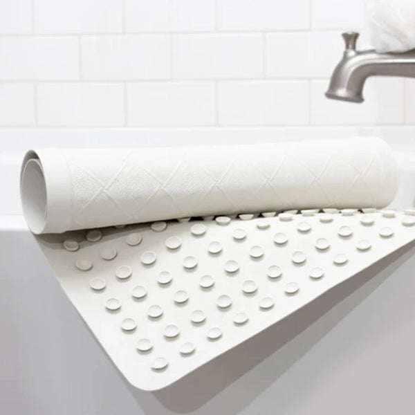 Hospitality 1 Source 1628BM-WH Rubber 28" x 16" Bath Mat — White Case Pack of 24 Pieces