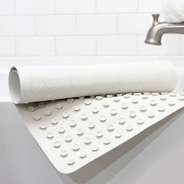 Hospitality 1 Source 1628BM-WH Rubber 28" x 16" Bath Mat — White Case Pack of 24 Pieces