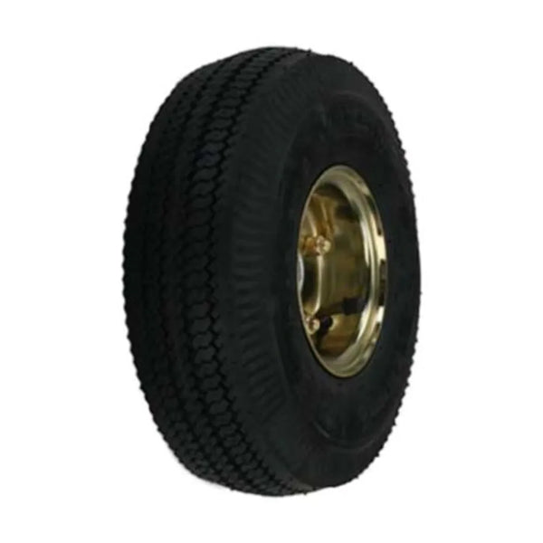 Forbes Industries 1660-WB 10” Black Full Pneumatic offset Wheel – Brass Plated Hub - The Horecastore