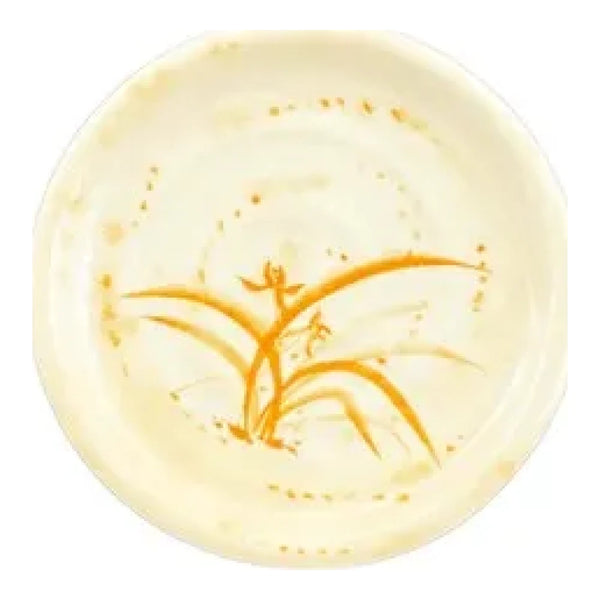 Thunder Group 1704 Gold Orchid 4" Melamine Round Plate, Pack of 12