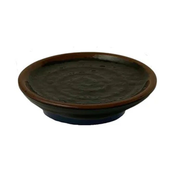 Thunder Group 1704TM Tenmoku 4" Melamine Round Plate, Pack of 12