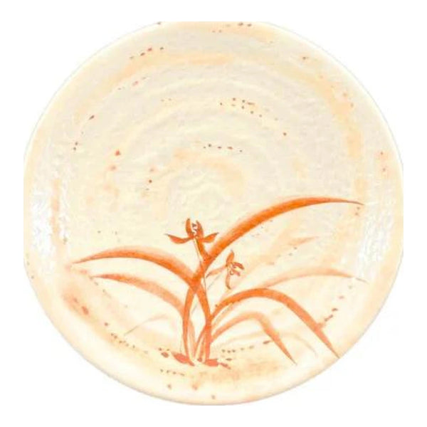 Thunder Group 1712 Gold Orchid 11 3/4" Melamine Round Plate, Pack of 12