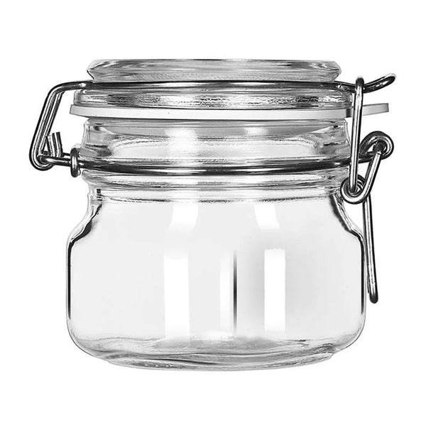 Libbey 17207223 6.75 oz. Garden Jar with Clamp Lid - Case of 6 Pcs