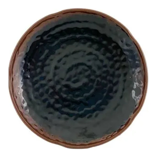 Thunder Group 1806TM Tenmoku 6" Melamine Lotus Shape Plate, Pack of 12