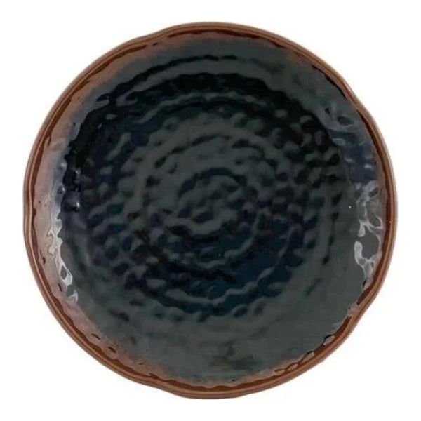 Thunder Group 1809TM Tenmoku 9-3/8" Melamine Lotus Shape Plate, Pack of 12