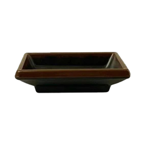 Thunder Group 1901TM Tenmoku 2 oz Melamine Rectangular Sauce Dish, Pack of 12