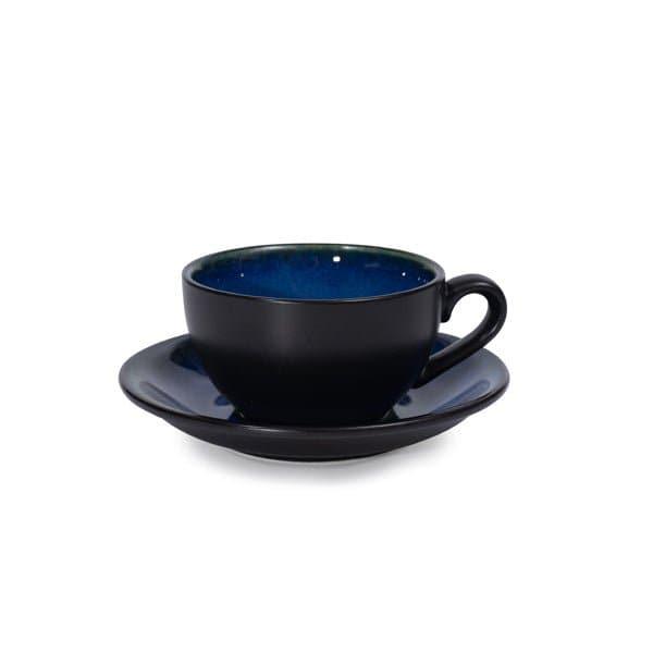 Don Bellini Mirage 8.5oz/25cl Black Round Porcelain Cup, Pack of 6 Pcs