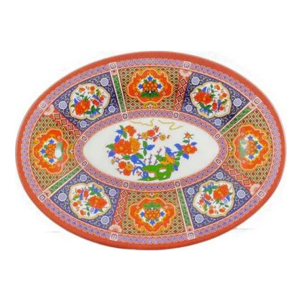 Thunder Group 2009TP Peacock 9" x 6-5/8" Melamine Platter, Pack of 12