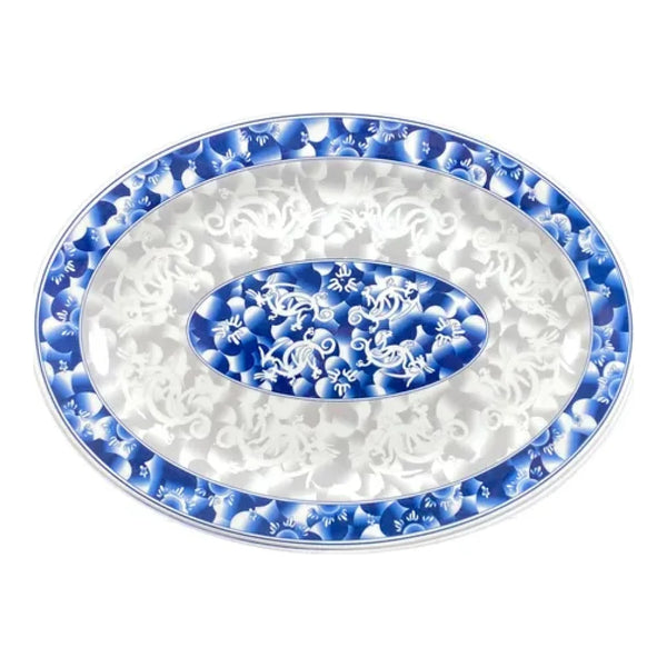 Thunder Group 2010DL Blue Dragon 9-7/8" x 7-1/4" Melamine Platter, Pack of 12