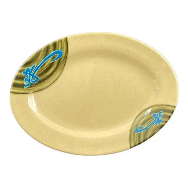 Thunder Group 2010J Wei 9-7/8" x 7-1/4" Melamine Platter, Pack of 12