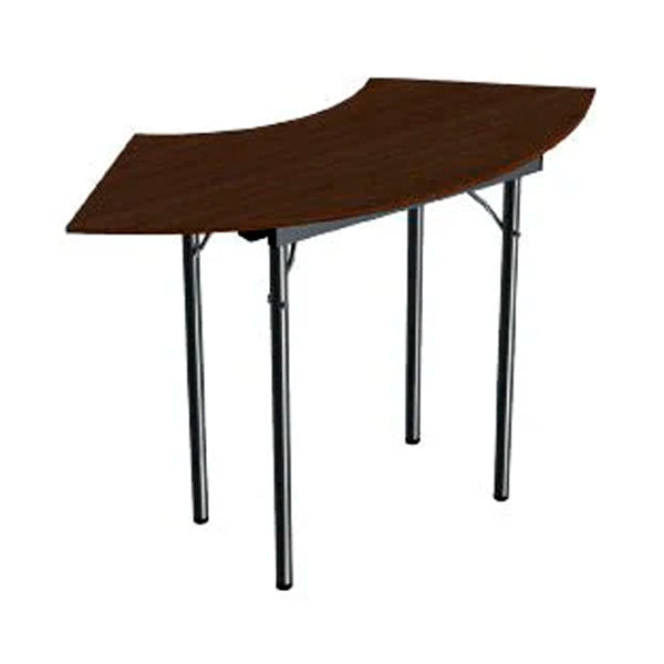 Walnut Quarter Round Table L 45 x W 45 cm, Sturdy And Space-Saving, MDF Laminated Table Top