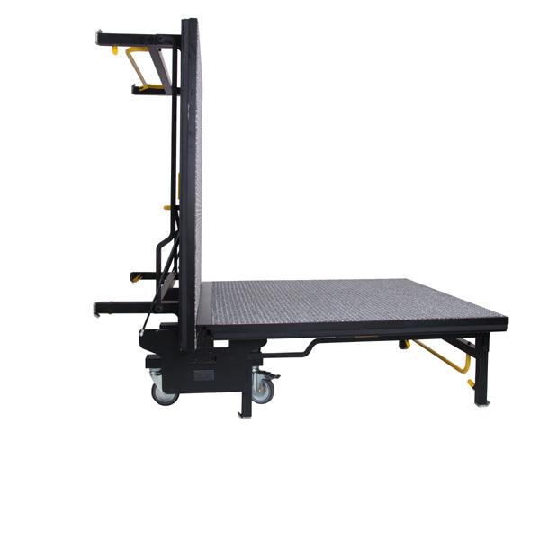 Occasions Portable Stage L 244 x W 122 cm, Clever Locking System To Be Opened And Shut By A Single Person, Gas Springs, Adjustable Height Range: 40–50–60 Cm, 4 Sturdy Wheels for Smooth Operation