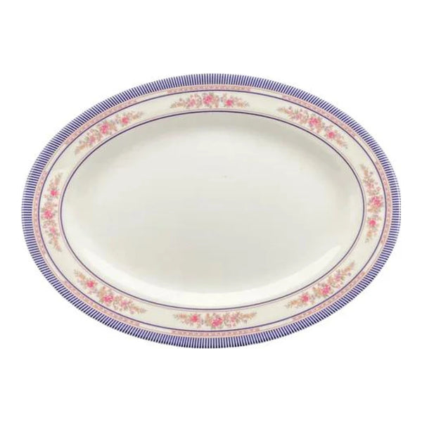 Thunder Group 2012AR Rose 12" x 8-5/8" Melamine Platter, Pack of 12