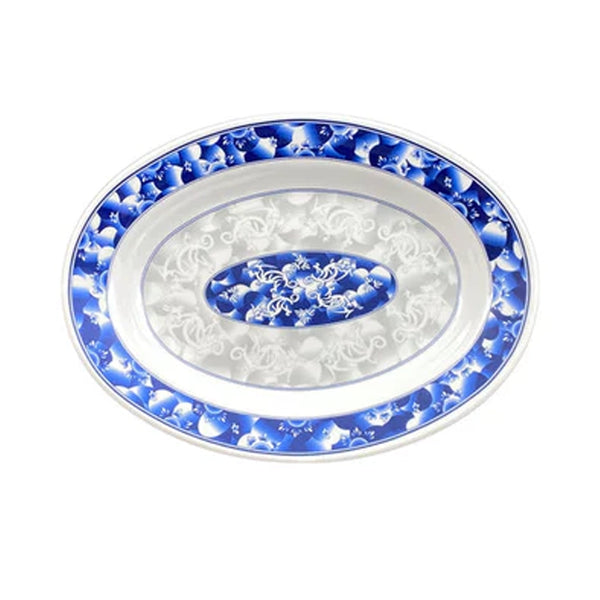 Thunder Group 2109DL Blue Dragon 7 oz Melamine Deep Platter, Pack of 12